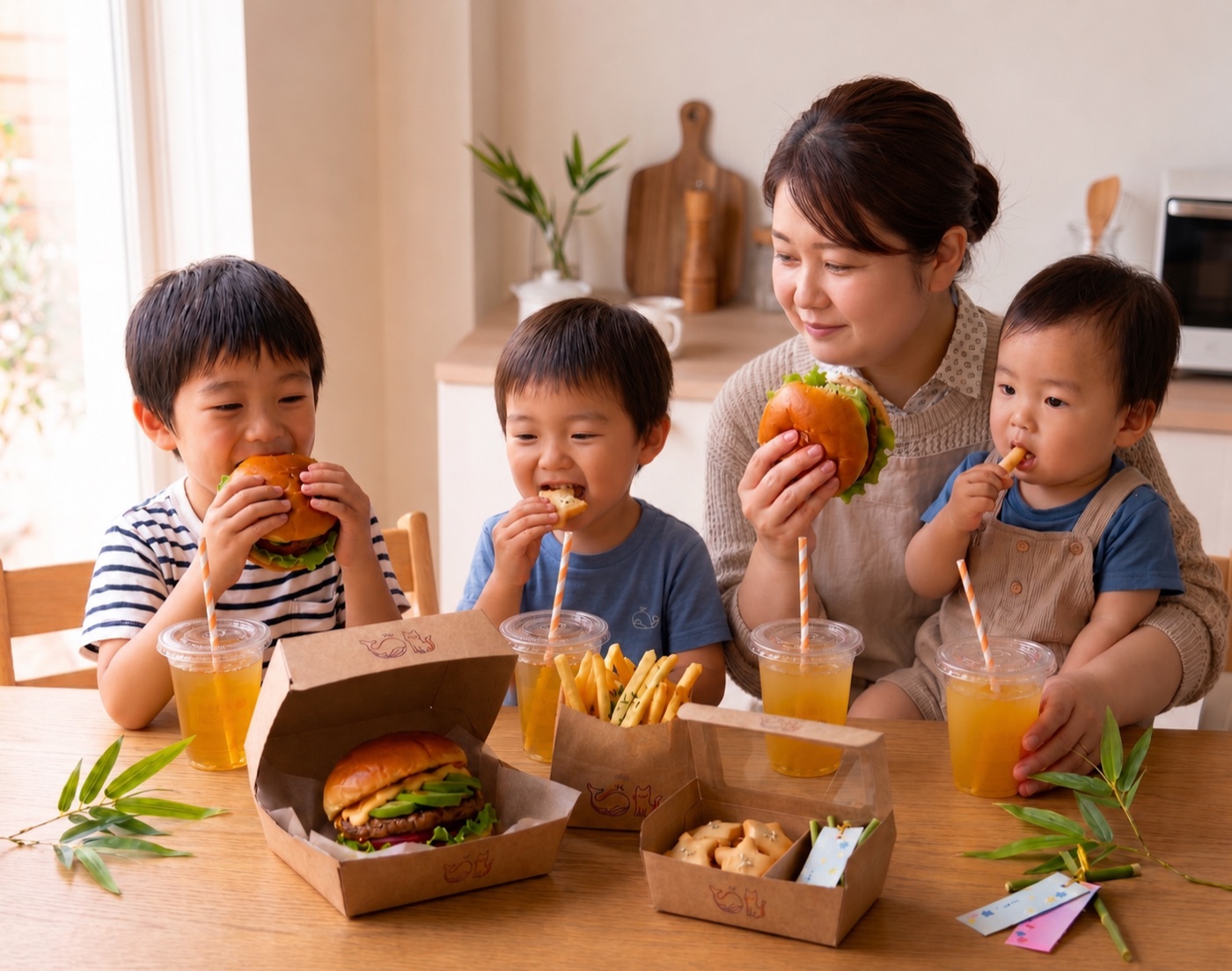 おうちでハンバーガーを囲む時間